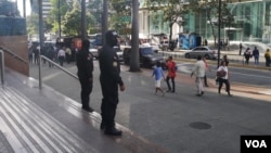 “Alertamos al mundo, ante la posible siembra, en estos momentos nuestras oficinas se encuentran solas”, afirmó la primera dama interina y esposa de Juan Guaidó, Fabiana Rosales. Foto: Adriana Nuñez Rabascall - VOA.