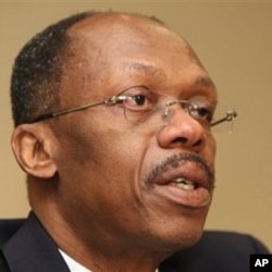 Former Haitian President Jean-Bertrand Aristide during a press conference in Johannesburg, South Africa (file)