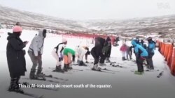 Tourists Enjoy Skiing in Africa