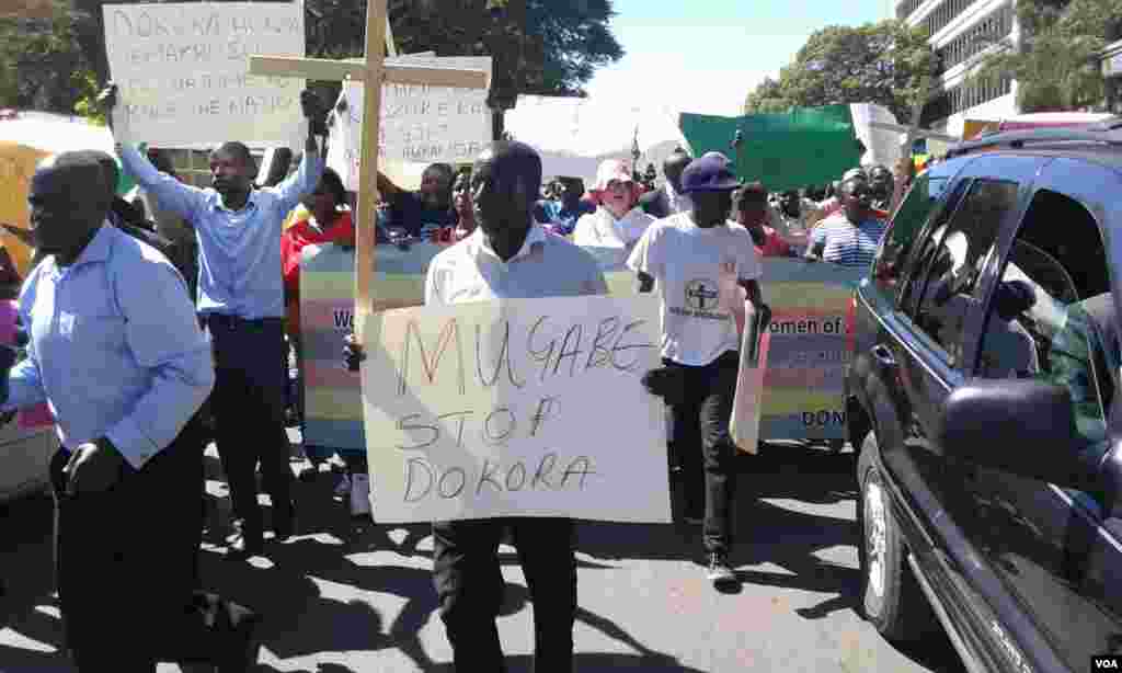 Prayer Network Zimbabwe ( PNZ ) led demonstrators