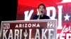 FILE: Kari Lake, Republican candidate for Arizona governor, speaks at her primary election night party, Aug. 2, 2022, in Scottsdale, Arizona.