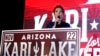 FILE: Kari Lake, Republican candidate for Arizona governor, speaks at her primary election night party, Aug. 2, 2022, in Scottsdale, Arizona.