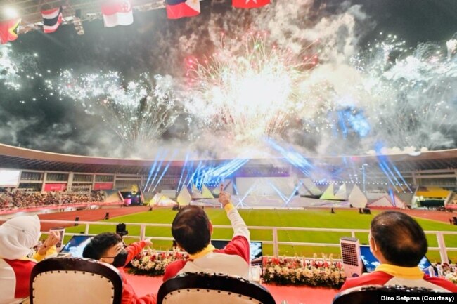 Upacara penutupan ASEAN Para Games 2022 di Solo, Jawa Tengah. (Foto: Courtesy/Setpres)