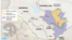 A map of Nagorno-Karabakh region, disputed by Armenia and Azerbaijan.