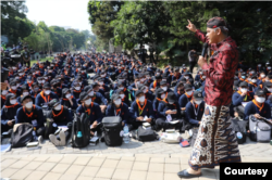 Gubernur Jawa Tengah, Ganjar Pranowo, saat berada di kampus UGM. (Foto: Courtesy)
