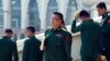 Military representatives leave after attending a regular session of the Union Parliament in Naypyitaw, Myanmar, Jan. 29, 2019. 