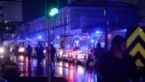 Ambulances wait near the scene of an attack in Istanbul, early Jan. 1, 2017.