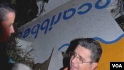 Miguel Acebo, primer secretario del Partido Comunista de Cuba asistió al lugar del accidente.