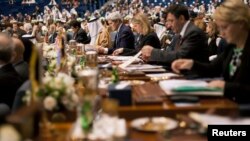 美国国务卿克里1月15日参加联合国召开的叙利亚捐款大会