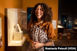Ngaire Blankenberg, director of the Museum of African Art, April 6, 2022. (VOA/Nastasia Peteuil)
