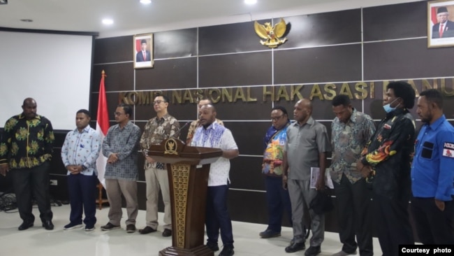 Koordinator Umum Koalisi Rakyat Papua Otniel Deda. (Foto: Komnas HAM)