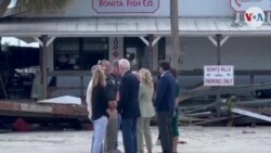 Presidente Joe Biden visitó Fort Myers, zona impactada por el huracán Ian