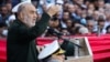 Iran's Revolutionary Guards commander Gen. Hossein Salami speaks during a funeral ceremony in Shiraz, Iran, Oct. 29, 2022. (Majid Asgaripour/West Asia News Agency via Reuters) 