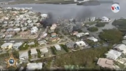 Vista aérea de la destrucción tras paso de Ian por Florida