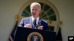 U.S. President Joe Biden speaks during an event at the White House, Sept. 27, 2022, the same day he formally kept the nation's cap on refugee admissions at 125,000 for the 2023 budget year.