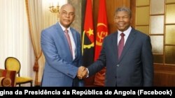 Adalberto Costa Júnior, presidente da UNITA e João Lourenço, Presidente da República, na Presidência da República, Luanda, 6 Outubro 2022