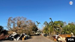 Vista de los daños causados por el huracán Ian a su paso por Florida, en Fort Myers, el 5 de octubre de 2022. Foto: Yeni García, VOA.