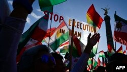 지난해 10월 독일 베를린에서 이란의 처형 중단을 촉구하는 집회가 열렸다.
