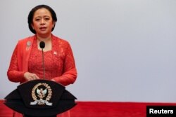 Ketua DPR Puan Maharani di Gedung DPR, Jakarta, 16 Agustus 2022. (Foto: REUTERS/Ajeng Dinar Ulfiana)