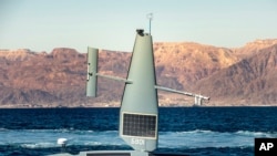 تصویری از یک شناور بدون سرنشین «سیلدرون اکسپلورر» نیروی دریایی ایالات متحده آمریکا در خلیج عقبه. (آرشیو) 