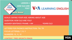 LLE-A Lesson Plan - Lesson 4: How Old Are You?