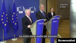 Ish Ministri i Brendshëm i Kosovës, Skënder Hyseni dhe ish Komisioneri Evropian për Migrim, Dimitri Avramopoulos