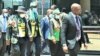 Obert Mpofu and Constantino Chiwenga attending Zanu PF Politburo meeting in Harare.