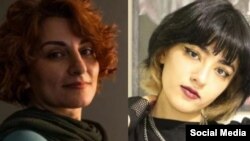 نیکا شاکرمی دانش‌آموز جان‌باخته در اعتراضات سراسری ایران و خاله‌اش آتش شاکرمی