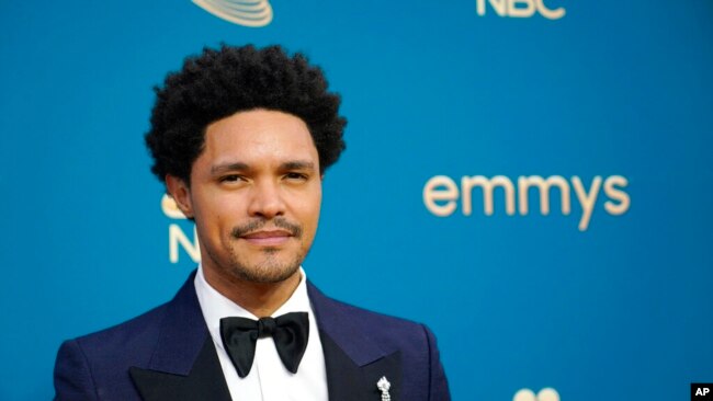 FILE - Trevor Noah arrives at the 74th Primetime Emmy Awards on Sept. 12, 2022, at the Microsoft Theater in Los Angeles.