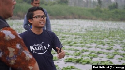 Petani milenial Sandi Octa Susila. (Foto: Dok Pribadi)