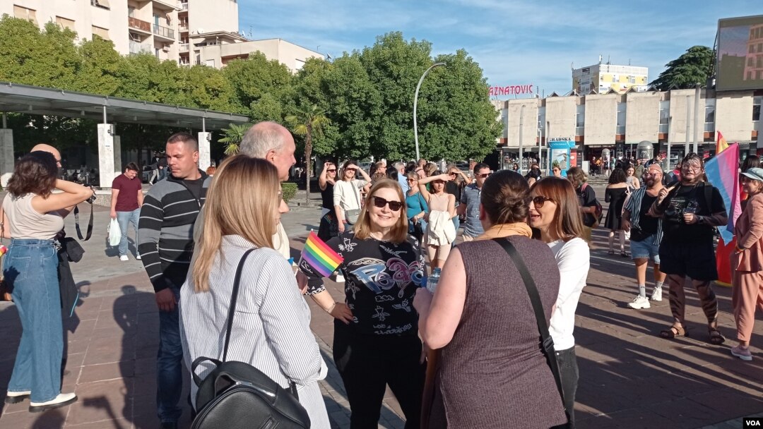 Učesnici desete Parade ponosa u Podgorici, 8. oktobra 2022. 