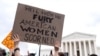 People protest at the Supreme Court following the high court's decision to overturn Roe v. Wade in Washington, June 24, 2022.