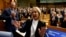 Leader of Brothers of Italy Giorgia Meloni attends meeting with Brothers of Italy newly elected MPs in Rome, Oct. 10, 2022. Meloni, who is expected to be Italy's next prime minister, said her new government would be pro-NATO and fully a part of Europe.