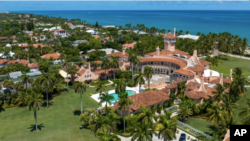 Vista aérea de la mansión Mar-a-Lago en Palm Beach, Florida, el 31 de agosto de 2022.