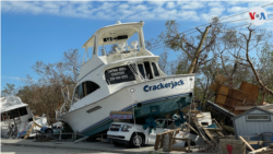 Los vientos de Ian arrastraron botes desde las marinas y los vararon sobre arboles y autos en Fort Myers. [Foto: VOA / Yeny García]