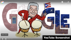 Captura de pantalla de YouTube del Google Doodle de Tito Puentes. 