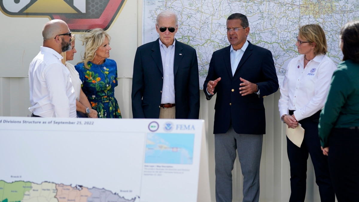 Biden Visits Puerto Rico After Hurricane, Promises Aid To Rebuild