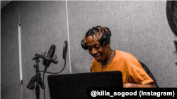 Zambian musician Killa making music from his home studio, June 29, 2022