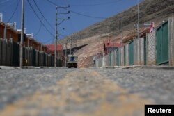 View of a street in the town of Nueva Fuerabamba in Apurimac, Peru, Oct. 4, 2017.