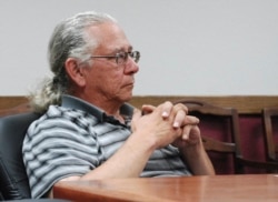 FILE - O.J. Semans, of Rosebud, S.D., executive director of the voting advocacy group Four Directions, At a South Dakota Election Board hearing, July 31, 2013.