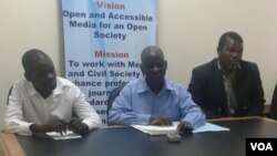 Bishop Magaya attending a press conference in Harare.