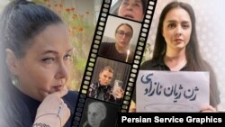 تصویر تعدادی از هنرپیشه‌های ایرانی که روسری از سر برداشتند