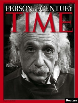 Albert Einstein, whose theories on space, time and matter helped unravel the secrets of the atom and of the universe, was chosen as "Person of the Century" by Time magazine on Dec. 26, 1999.