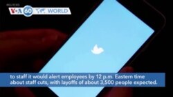 VOA60 World - Twitter begins mass layoffs