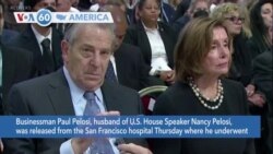 VOA60 America - Paul Pelosi Released From Hospital After Hammer Attack