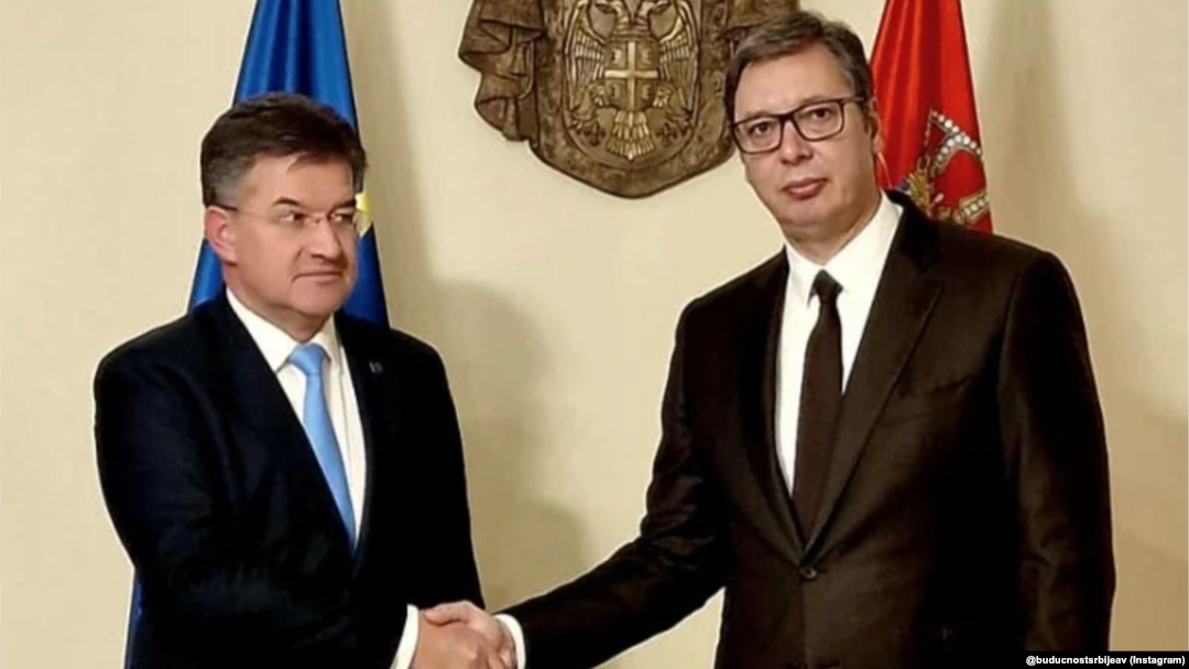 Specijalni izaslanik EU za dijalog Miroslav Lajčak i predsednik Srbije Aleksandar Vučić (Instagram)