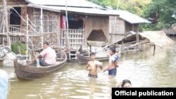 မန္တလေးတိုင်း ပုသိမ်ကြီးမြို့နယ် ကျေးရွာ တချို့ ရေလွှမ်းမိုးမှု အခြေအနေ (ဓါတ်ပုံ- MOI)