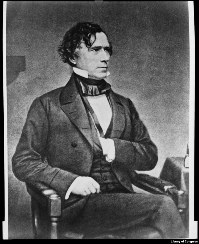 Franklin Pierce photograph by Mathew Brady, between 1855 and 1865