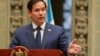 El secretario de Estado de EEUU, Marco Rubio, en conferencia de prensa con el presidente guatemalteco Bernardo Arévalo en Ciudad de Guatemala, el 5 de febrero del 2025. 