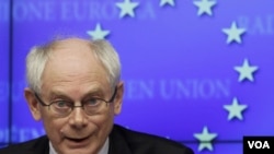 El presidente de la UE, Herman Van Rompuy, dijo que la cohesión social peligra.